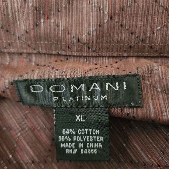 Domani Platform Mens Pointed Collar Long Sleeve Hidden Button Down Shirt Size XL - Picture 6 of 7